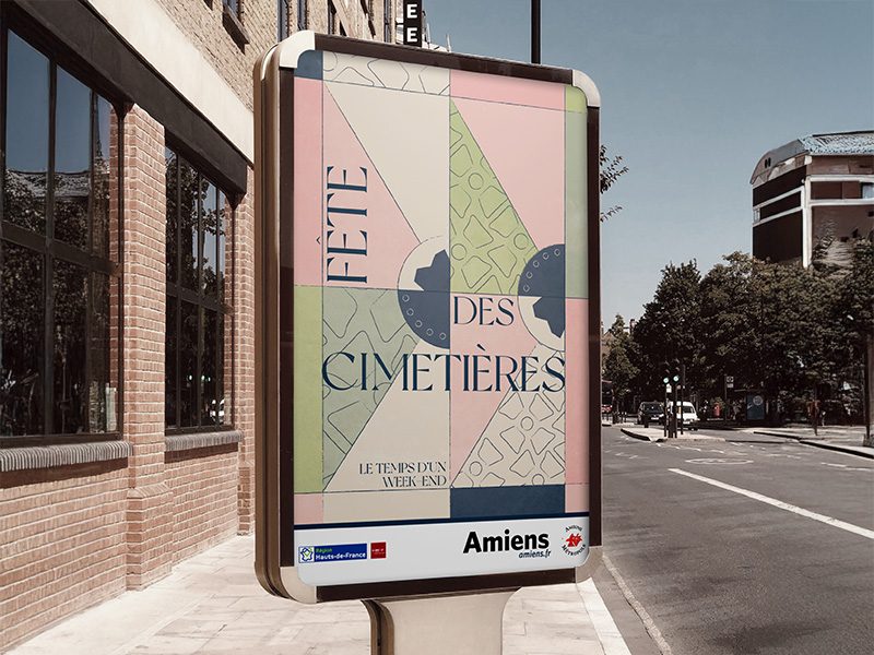 triptyque affiches jardin ville d'amiens
