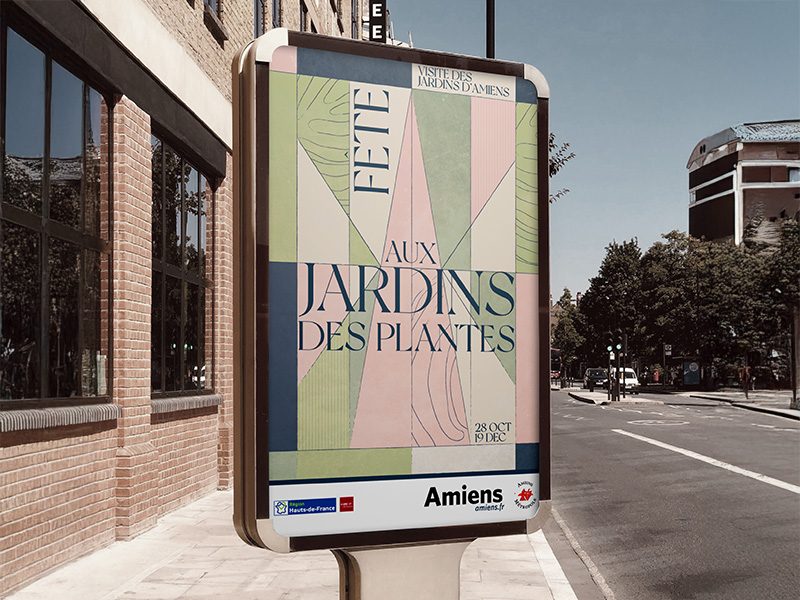 triptyque affiches jardin ville d'amiens